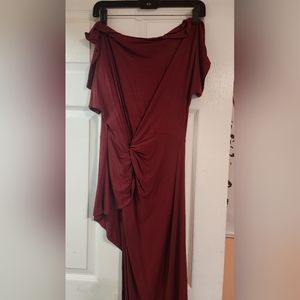Dark red dress